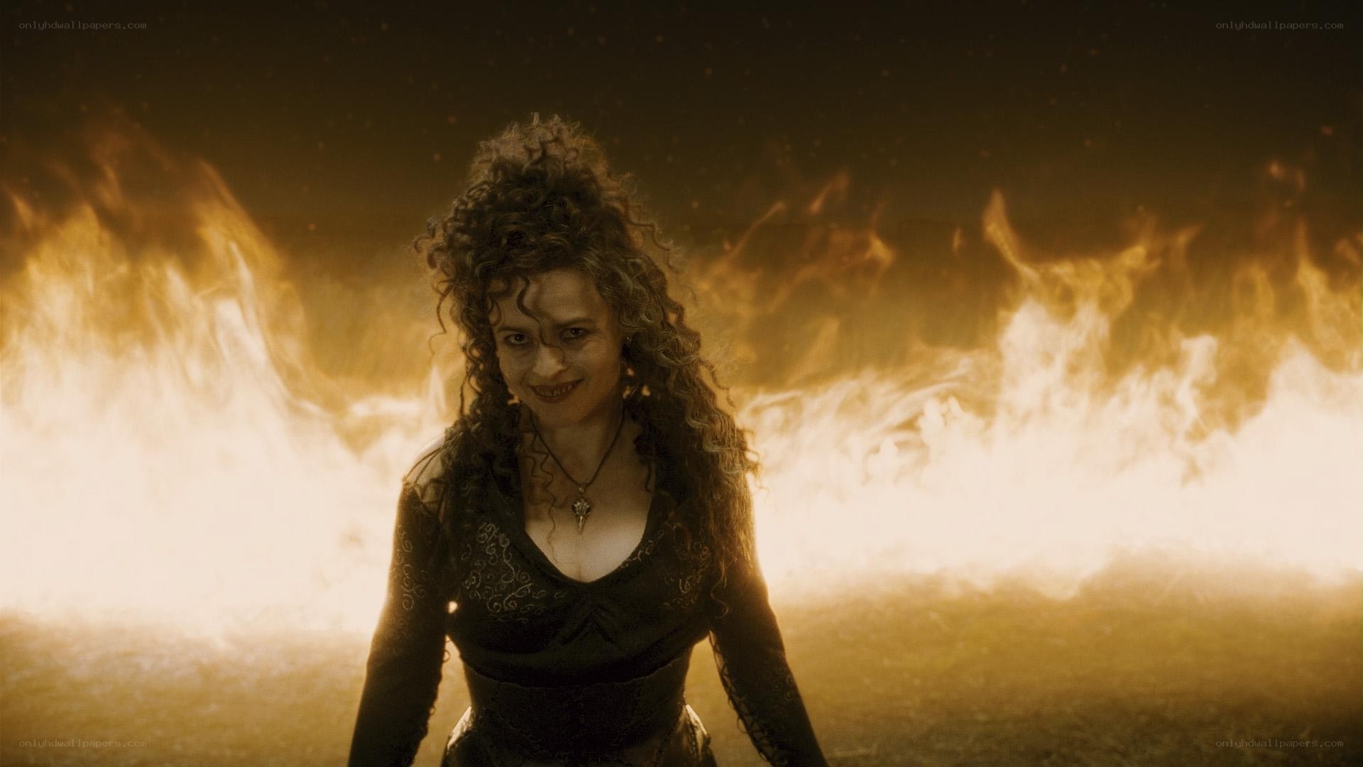 woman in fire background