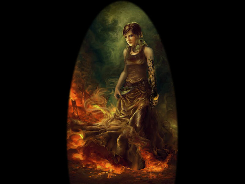 Woman in Fire — Orange
