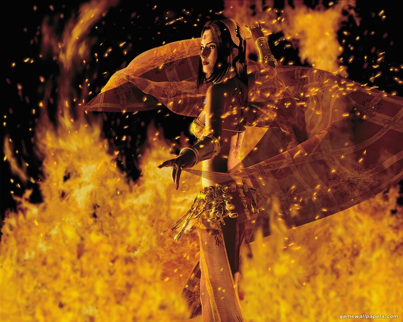 Woman in Fire — Yellow
