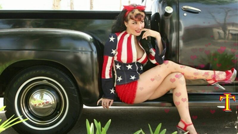 Woman in Flag Outfit