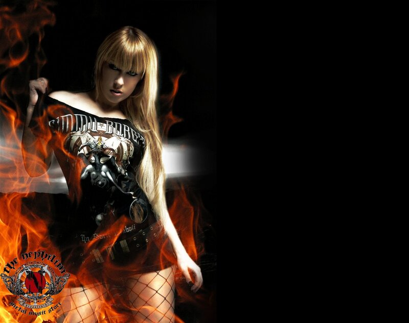 Woman in Flames — Black, Dramatic, Photograph