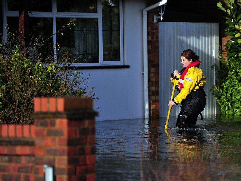 Woman in Flood Gear