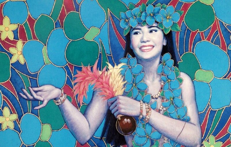 Woman in Floral Attire