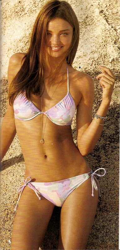 woman in floral bikini