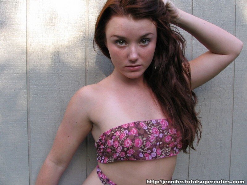 woman in floral bikini top