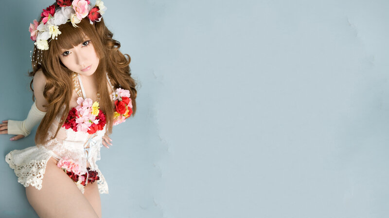 woman in floral costume