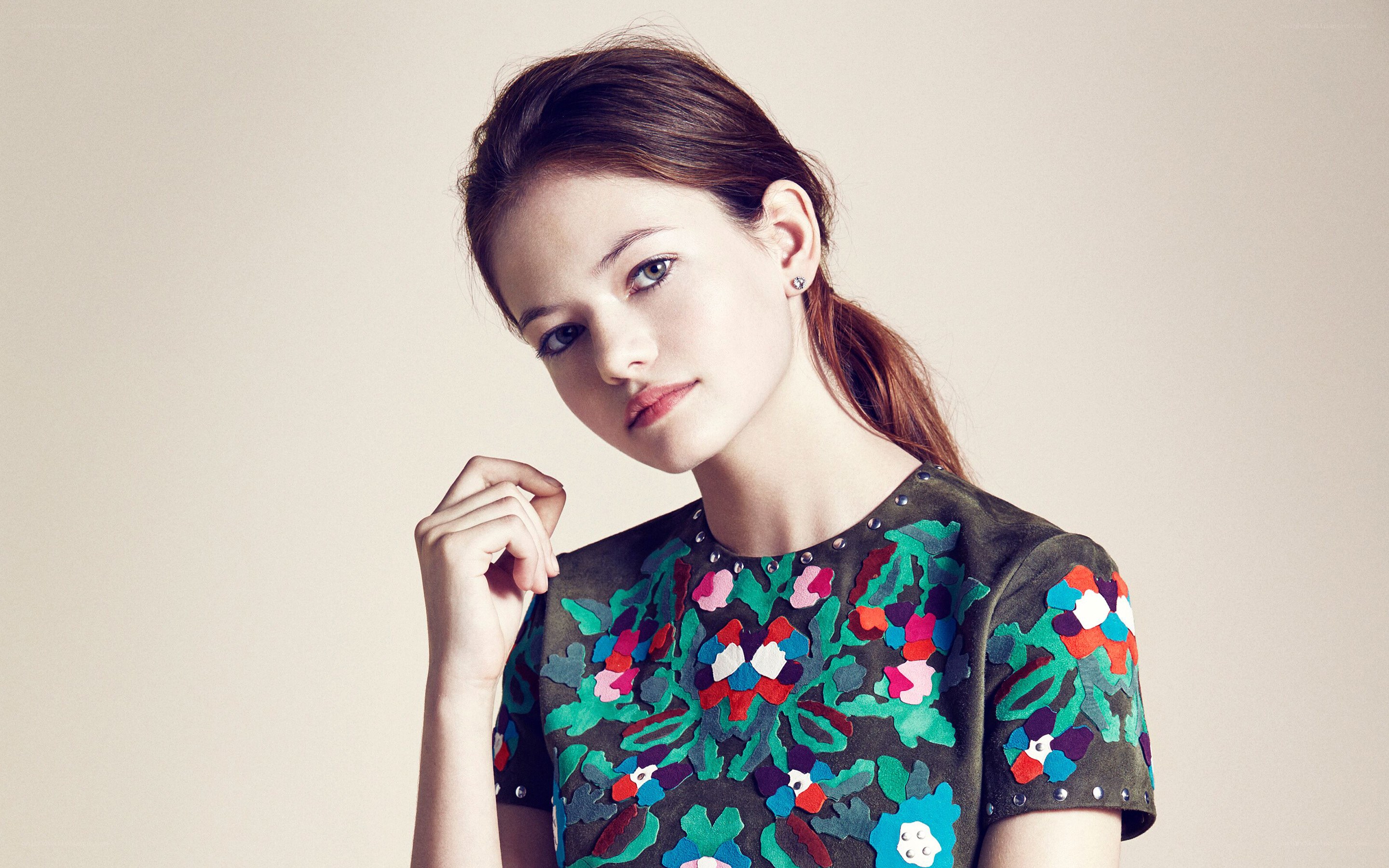 woman in floral dress