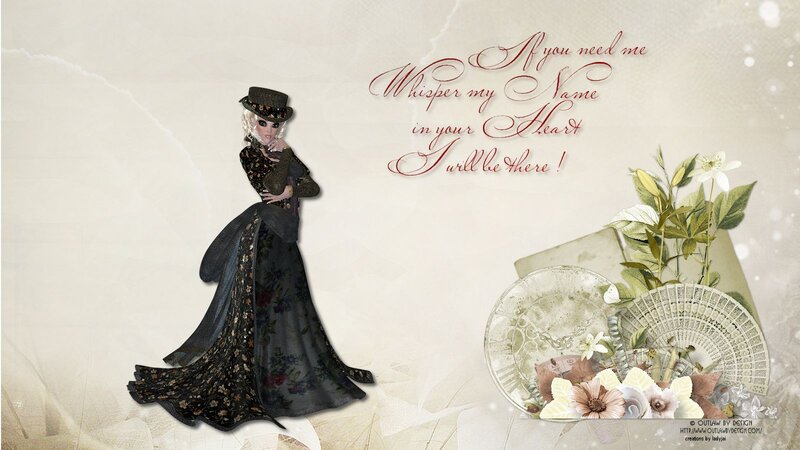 Woman in Floral Dress — Black, Dramatic, Digital Art