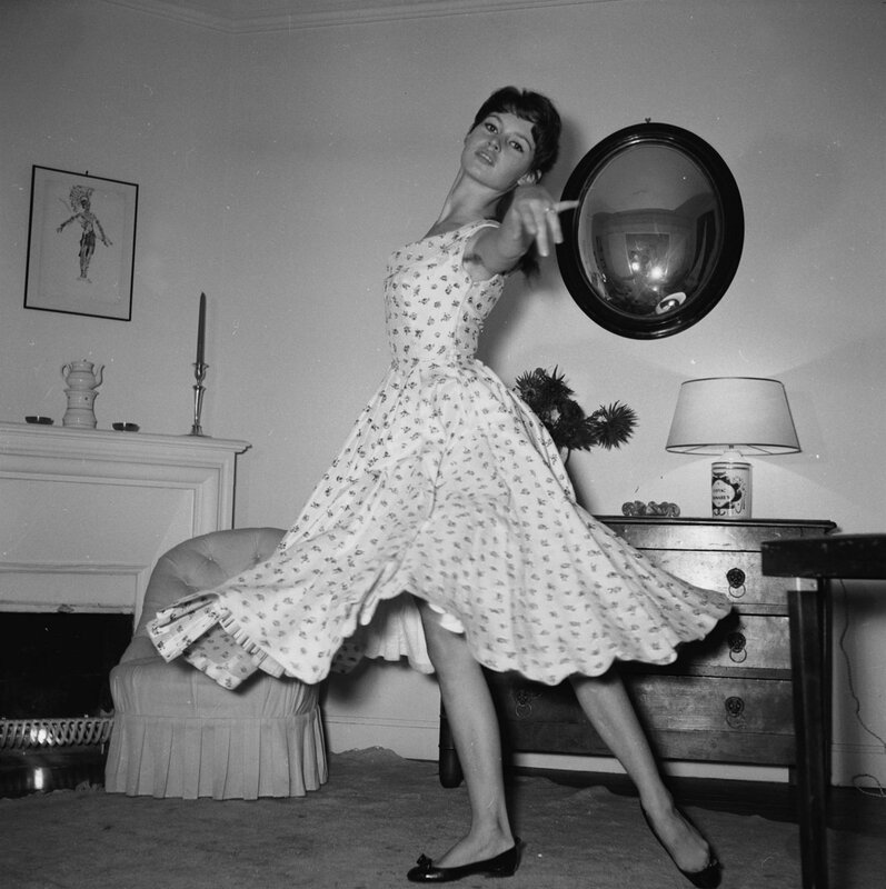 Woman in Floral Dress — Black, Playful
