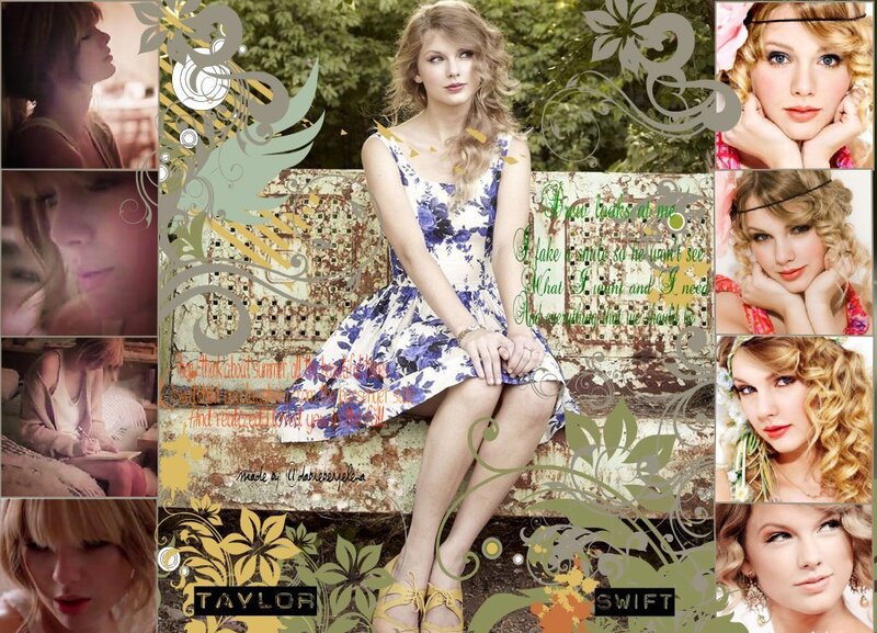 Woman in Floral Dress — Blue, Dreamy
