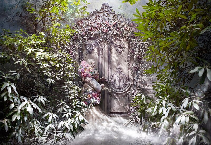 Woman in Floral Dress — Green, Mystical