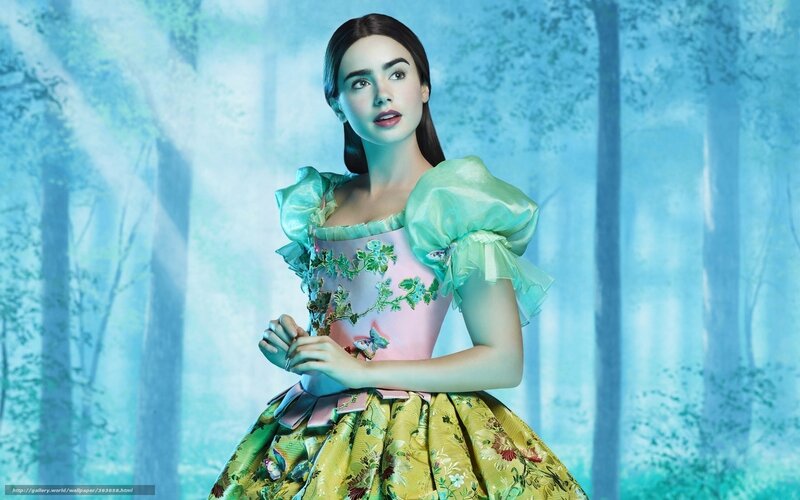 woman in floral dress in forest