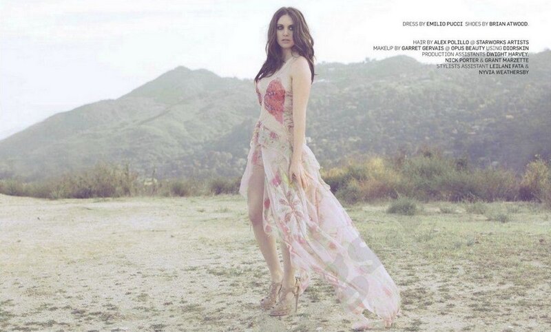 Woman in floral dress outdoors