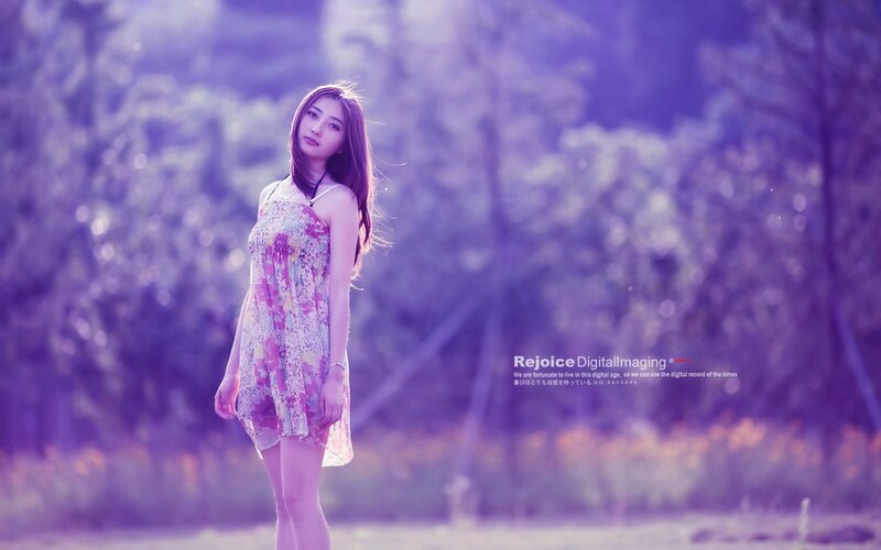 woman in floral dress outdoors