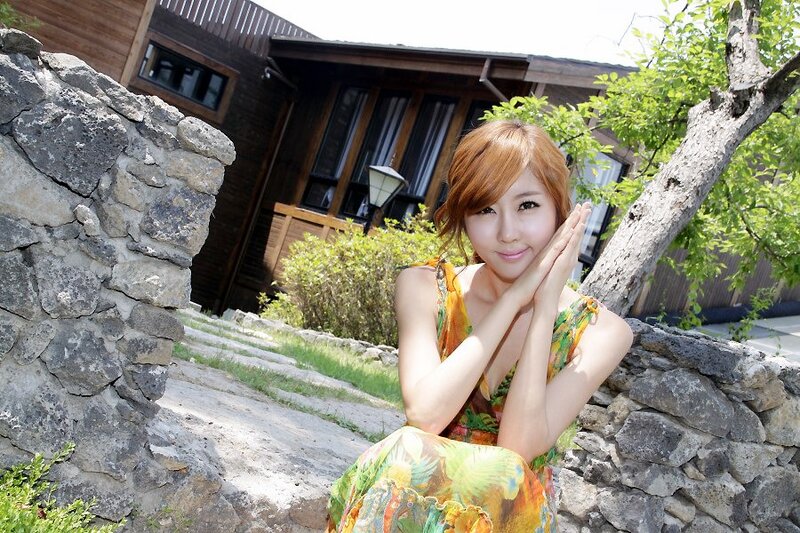 woman in floral dress outdoors