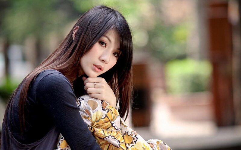 woman in floral dress outdoors