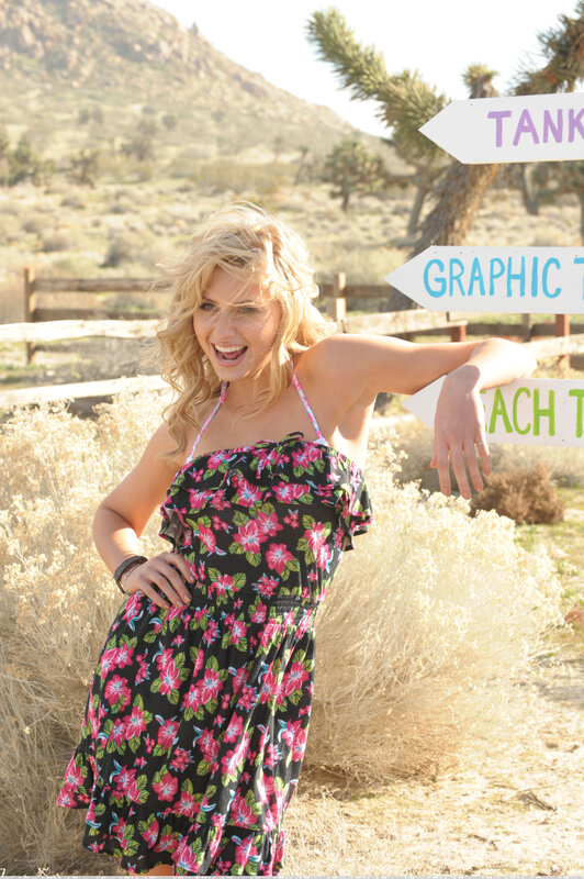 woman in floral dress outdoors