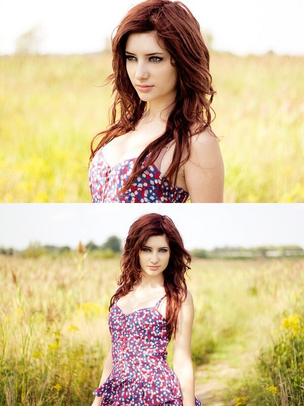 woman in floral dress outdoors