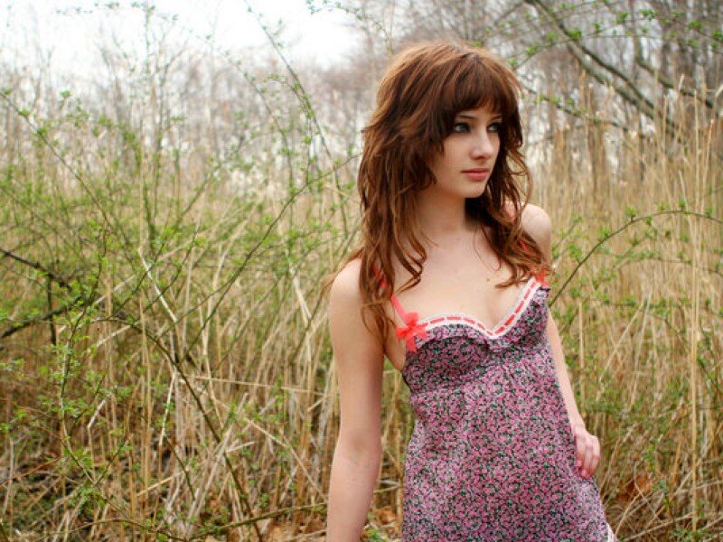 Woman in Floral Dress — Pink, Natural, Spring