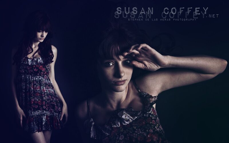 woman in floral dress portrait