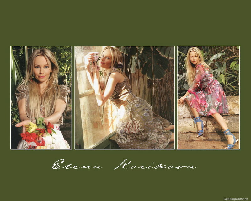 Woman in Floral Dresses