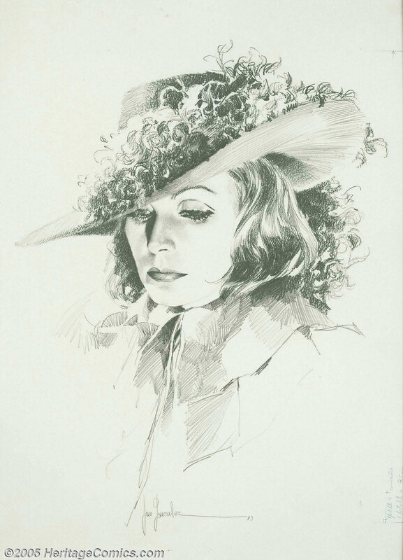 woman in floral hat portrait