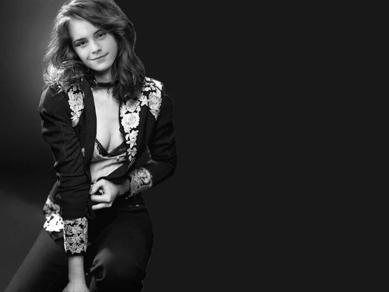 Woman in Floral Jacket — Black, Dramatic