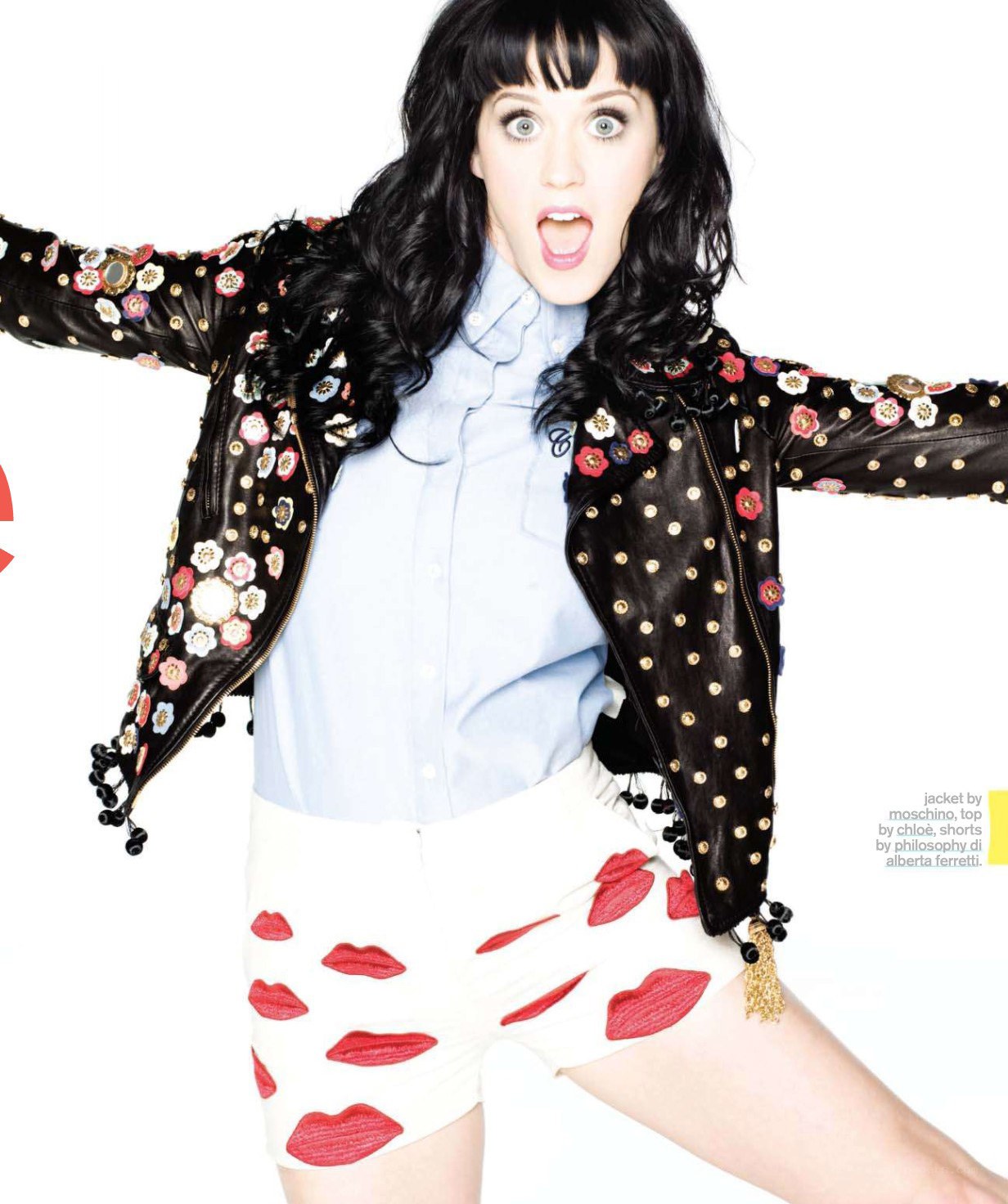 woman in floral jacket