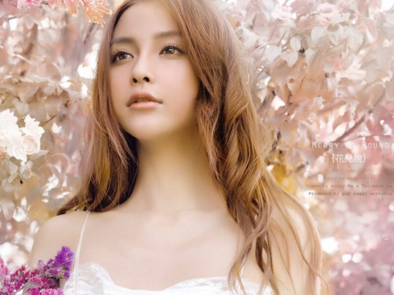 woman in floral setting