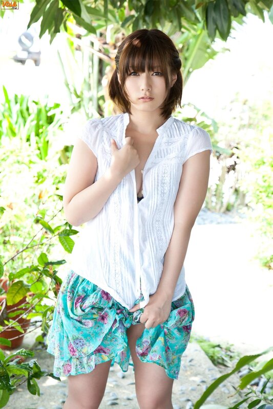 Woman in Floral Skirt — Green, Natural