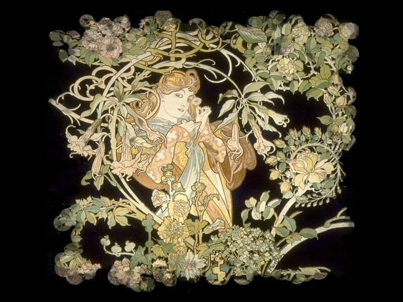 Woman in Floral Wreath