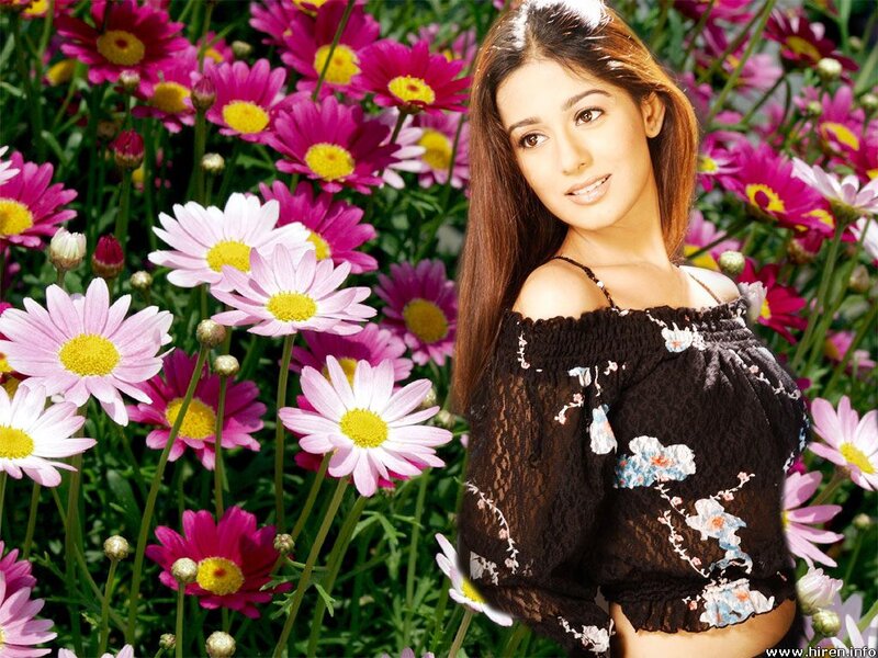 Woman in Flower Field — Pink, Calm