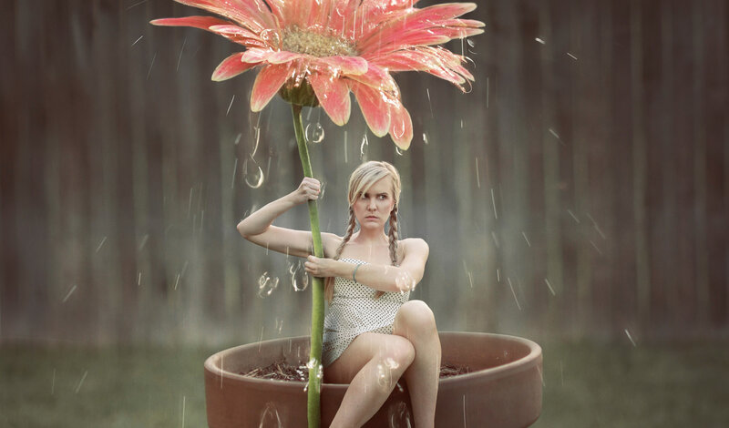 Woman in Flower Pot