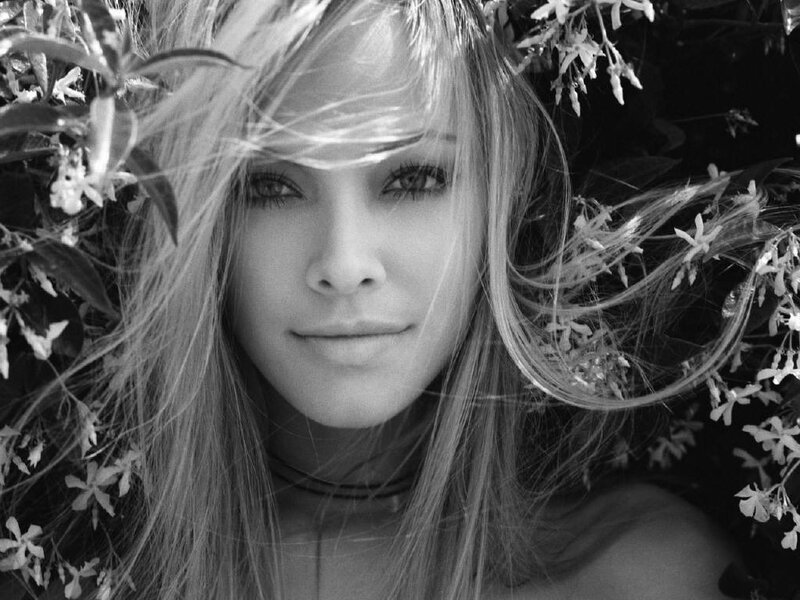 Woman in Flowers — Black, Serene