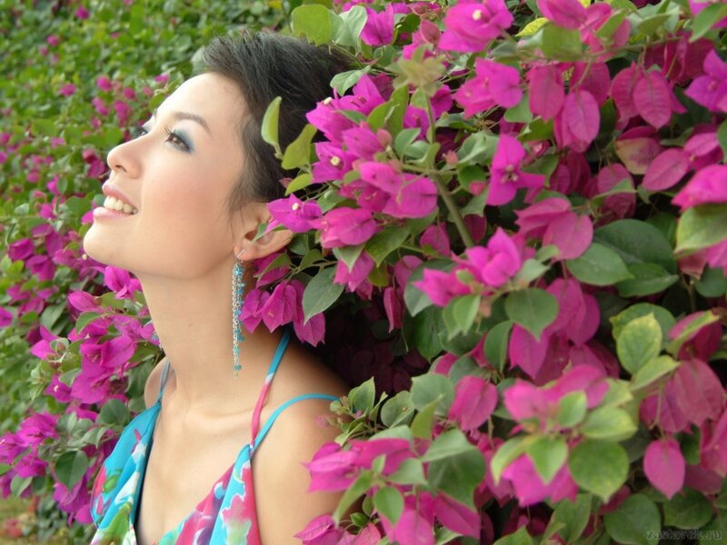Woman in Flowers