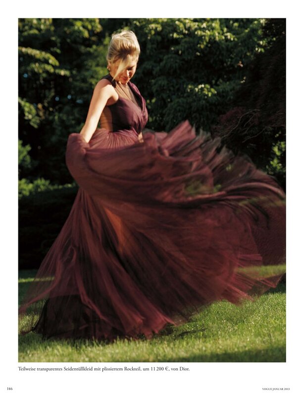 woman in flowing dress