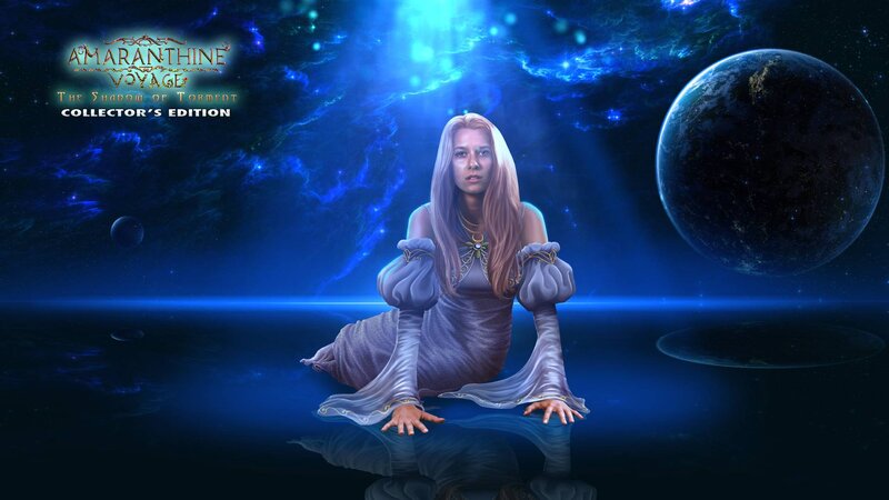 Woman in Flowing Dress — Blue, Dramatic, Night, Digital Art, Planet