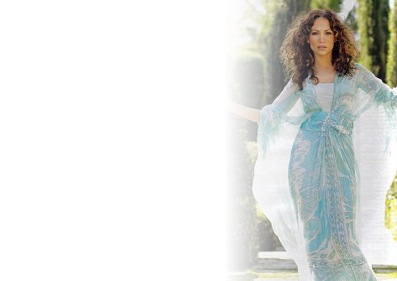 Woman in Flowing Dress — Blue, Serene, Afternoon