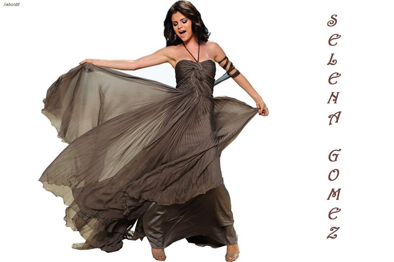 Woman in Flowing Dress — Brown, Dynamic