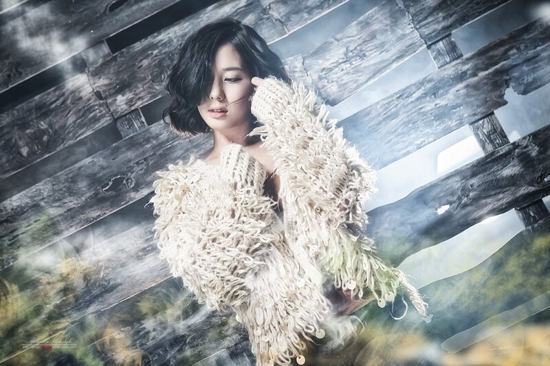 woman in fluffy sweater