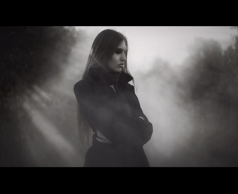 Woman in Fog — Black