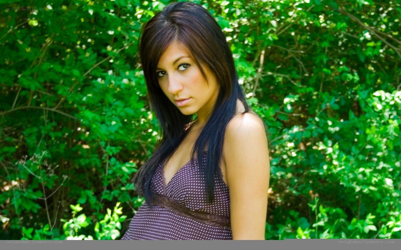 woman in forest