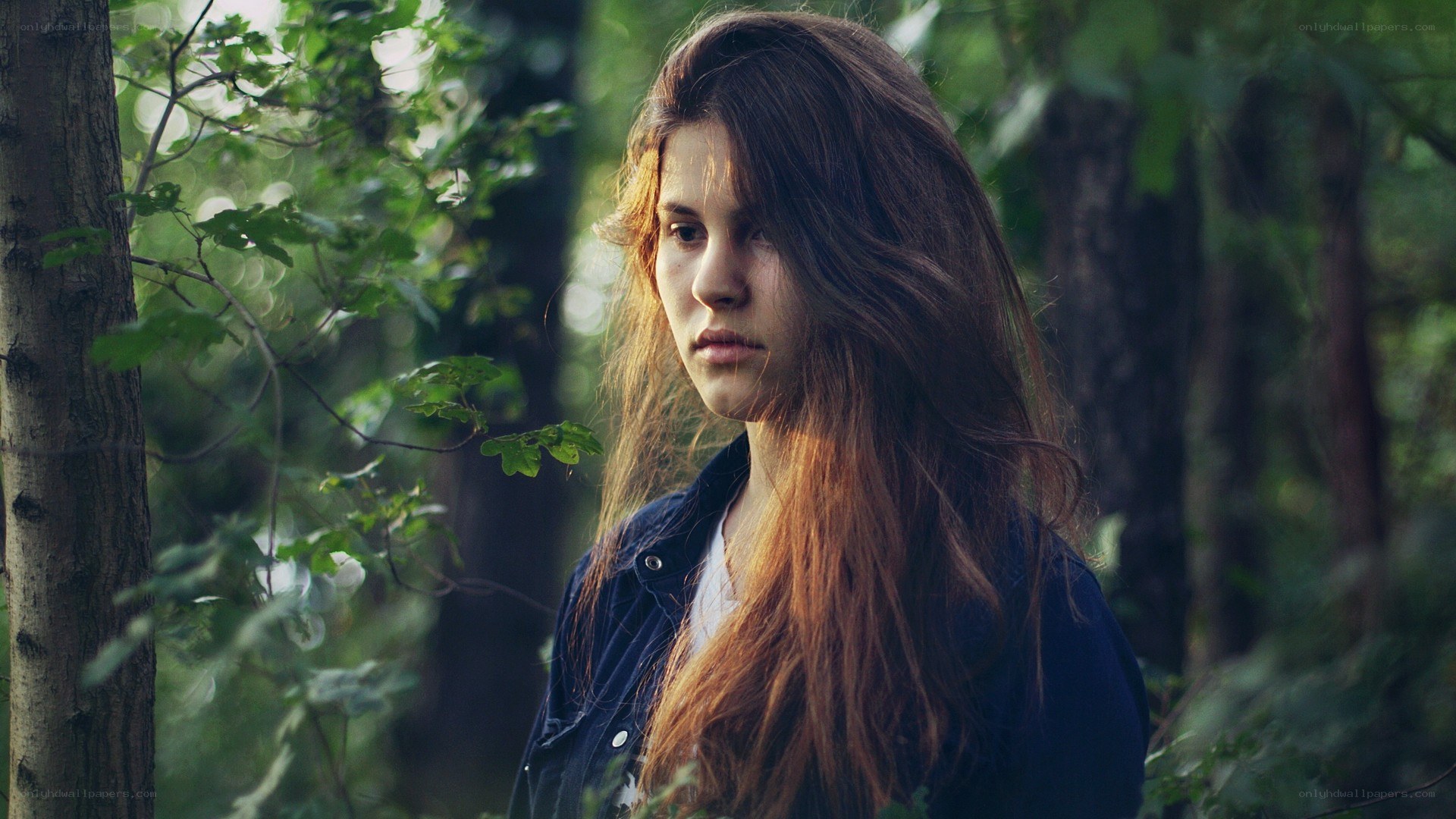 woman in forest