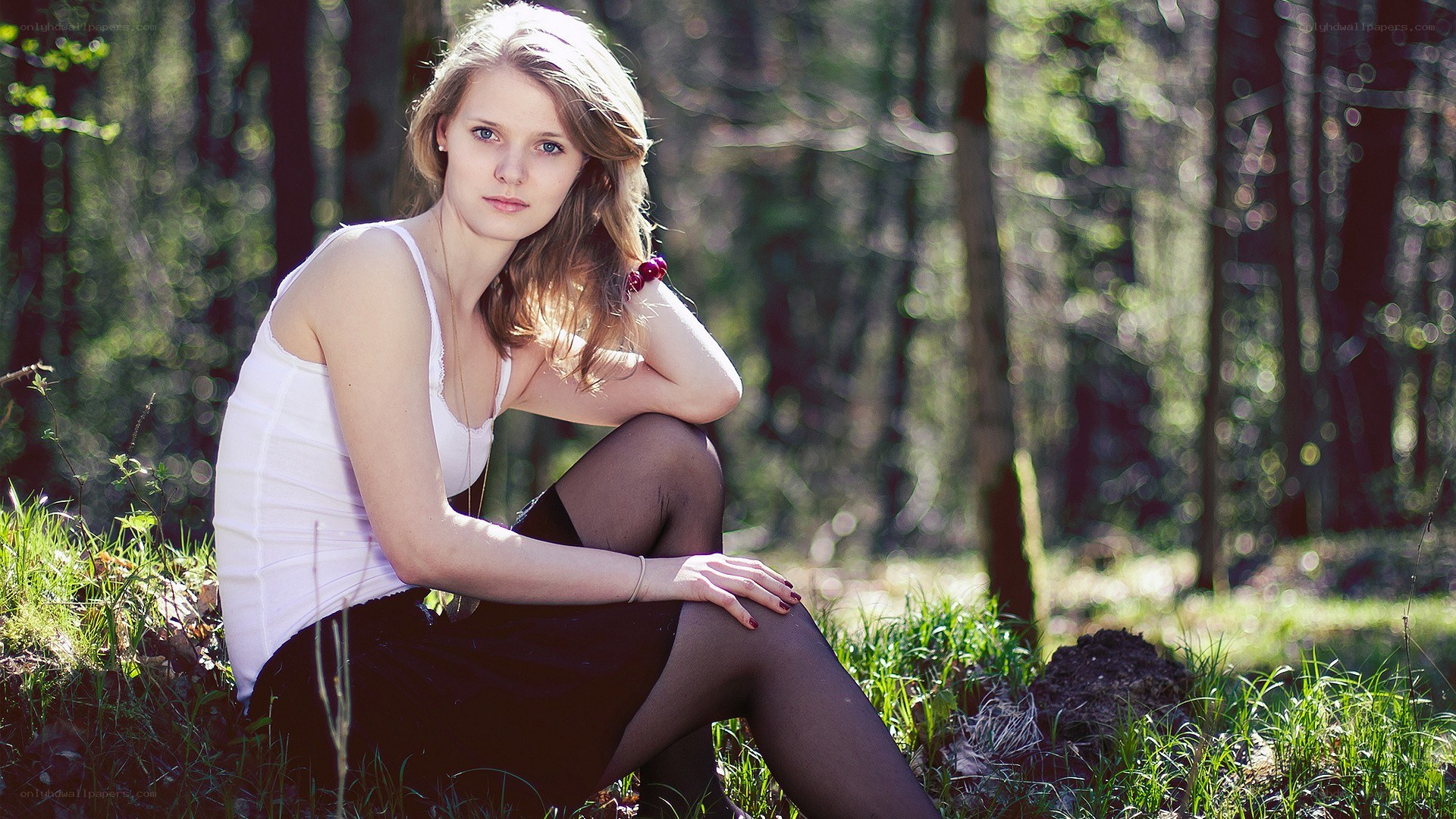 Woman in forest