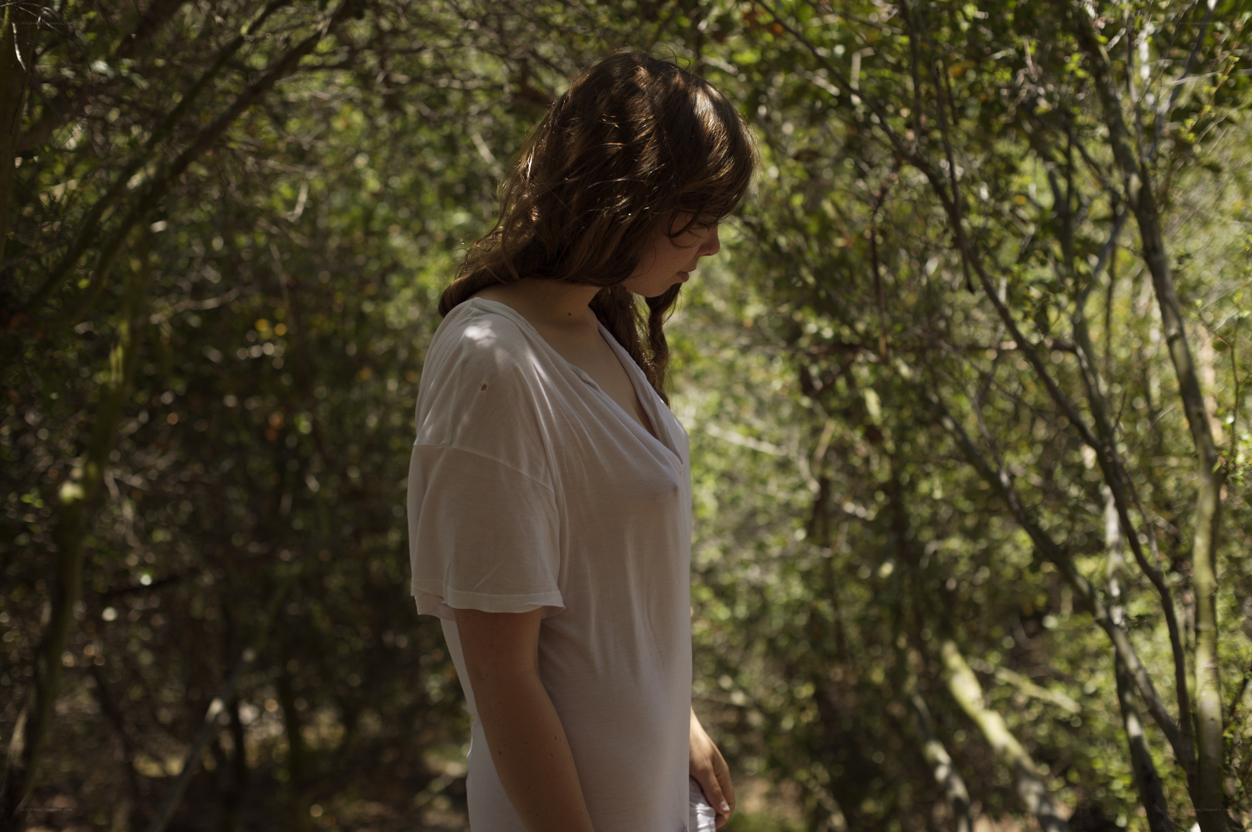 woman in forest