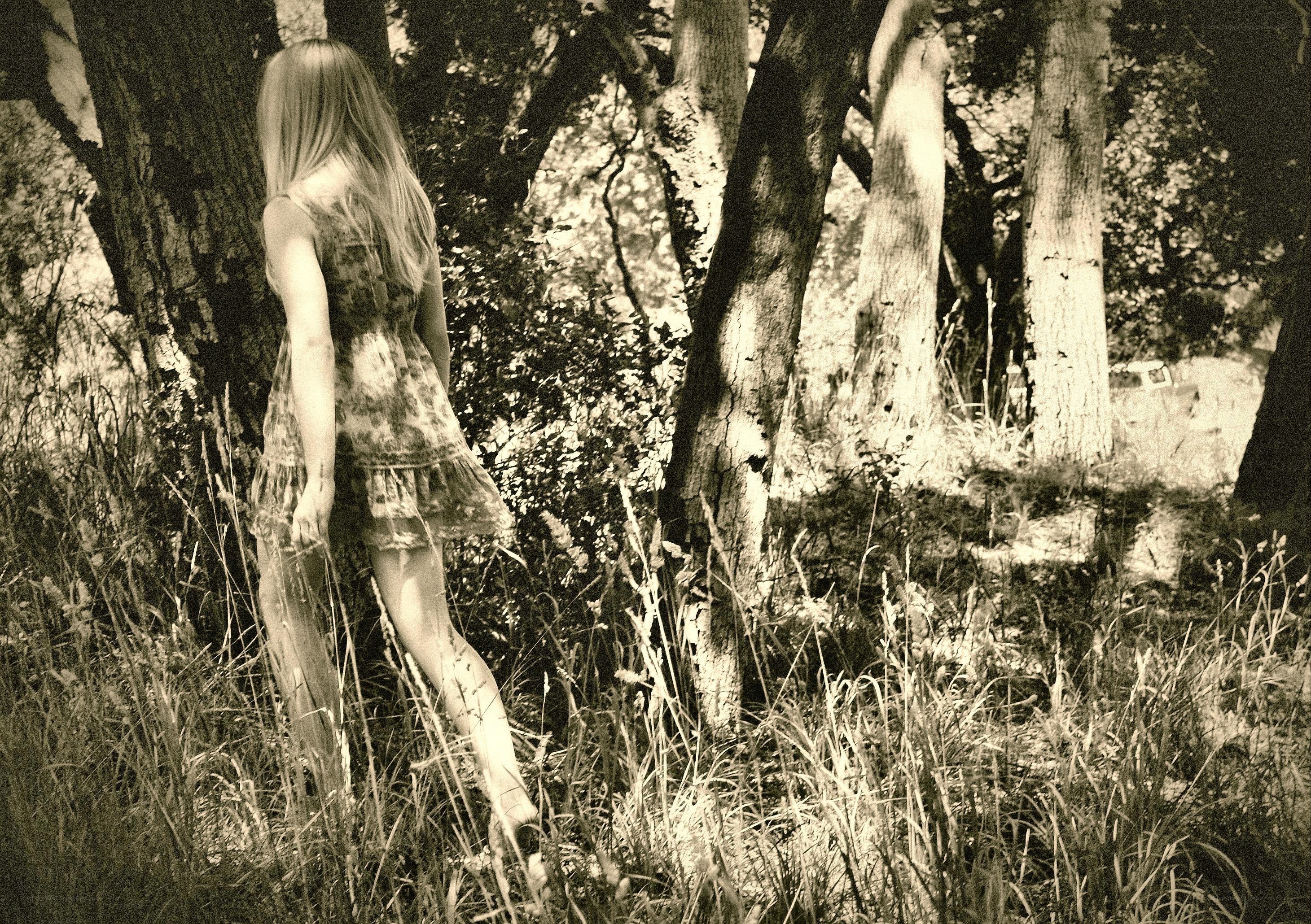 Woman in forest