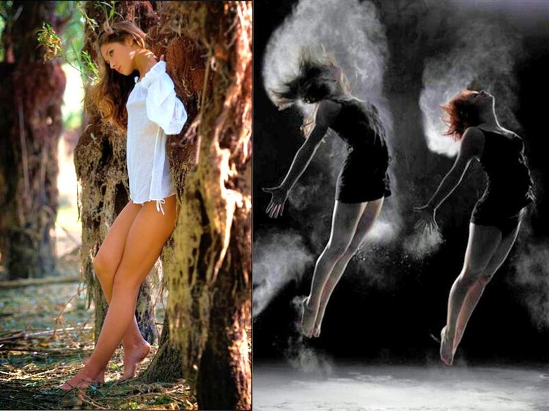 woman in forest and dance