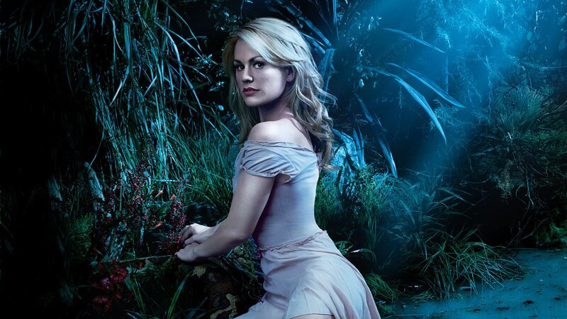 woman in forest at night