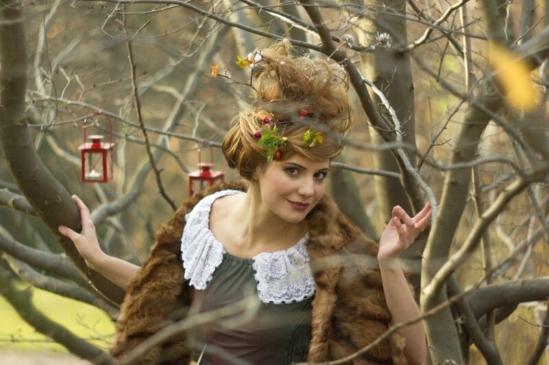 Woman in Forest — Brown, Whimsical