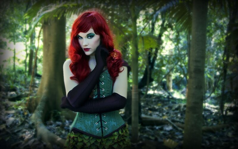 Woman in forest costume